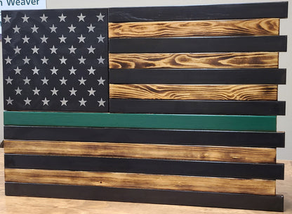 Deluxe 3 Compartment Gun Concealment Case (Traditional American Flag Designs)