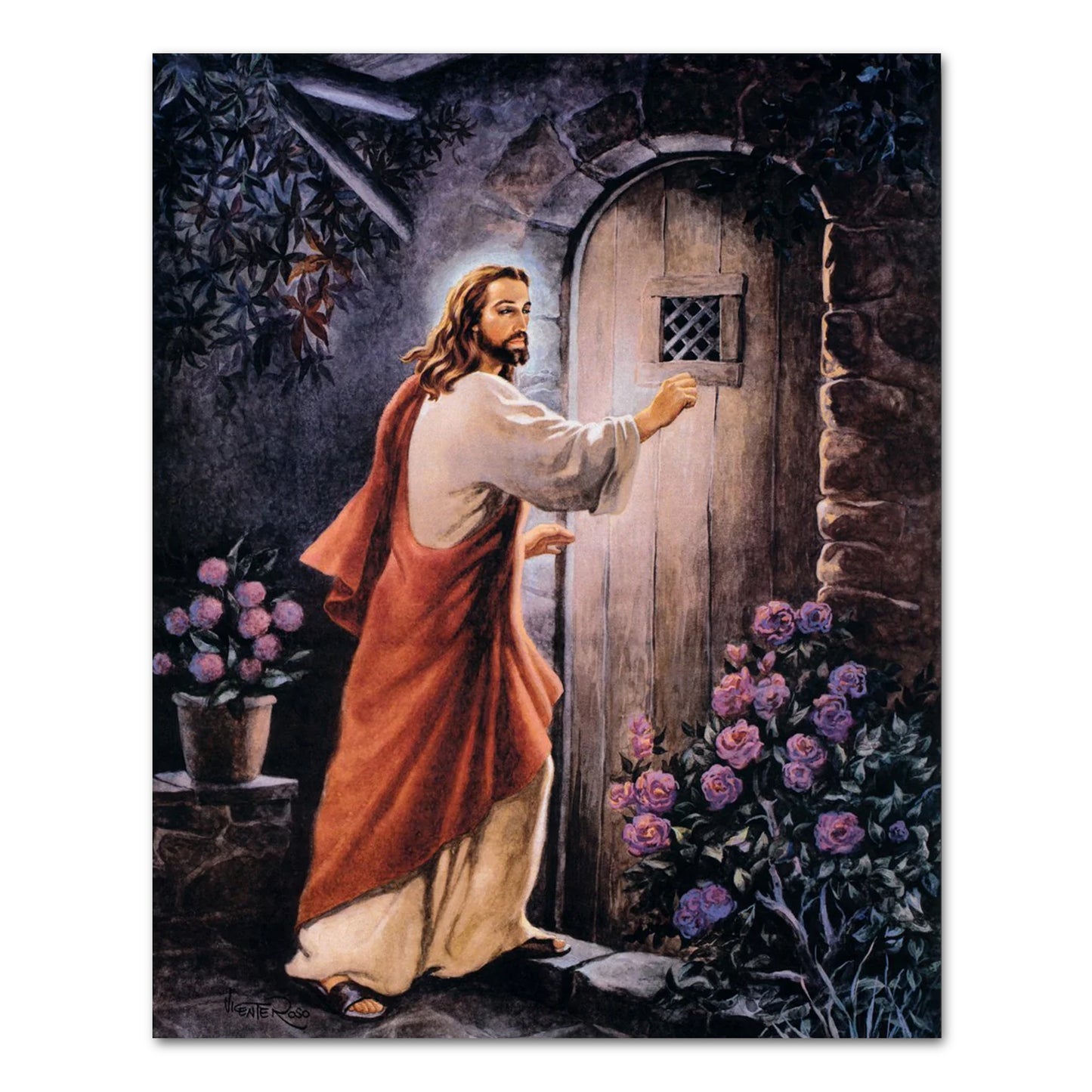 Jesus Christ Knocking On Your Door Religious Wall Picture Art Print 16x20"