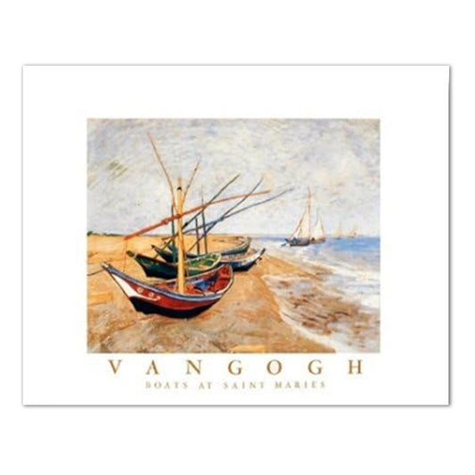 Vincent Van Gogh Sailboats Beach Lake Landscape Wall Picture 16x20 Art Print