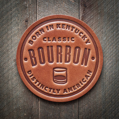 Bourbon Leather Coaster - Set of 6