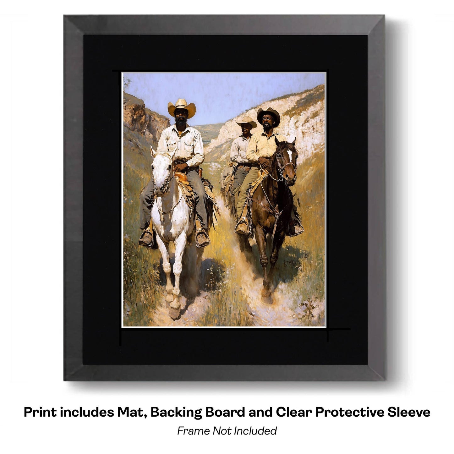 Handsome Cowboy Trio - Cowboy Western Art Prints 8"x10" Artwork