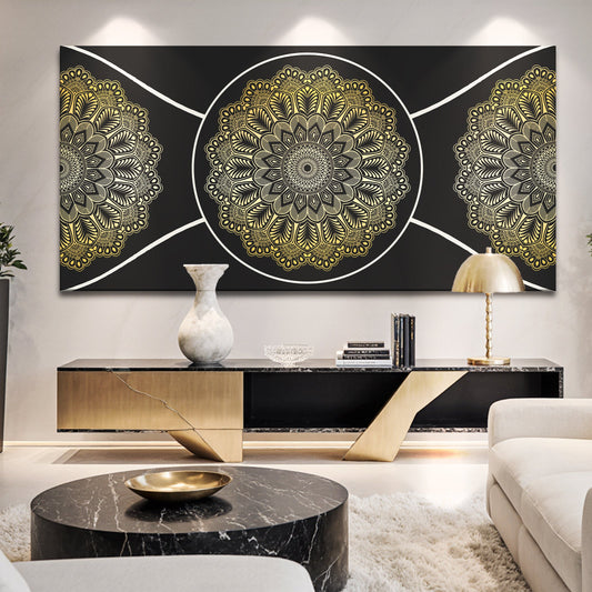 Gold Wall Art - Sacred Geometry Canvas | Personalized Geometric Design