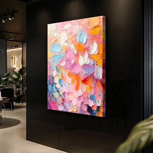 Abstract Wall Art - Blooming Rhapsody Canvas | Ready to Hang Modern Decor