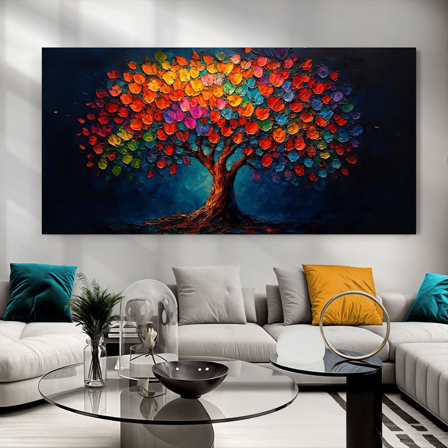 Rainbow Bloom Wall Art - Personalized Floral Canvas Decor | Ready to Hang