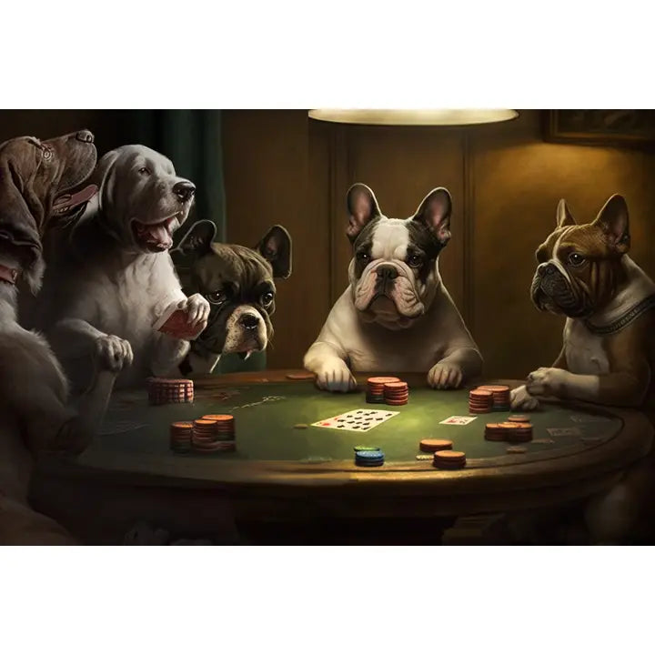 Bad Poker Night for the Bulldog 8"x10" Art Print