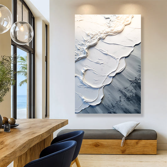Minimalist Wave Wall Art – Abstract Modern Canvas Art | USA Made Canvas Print
