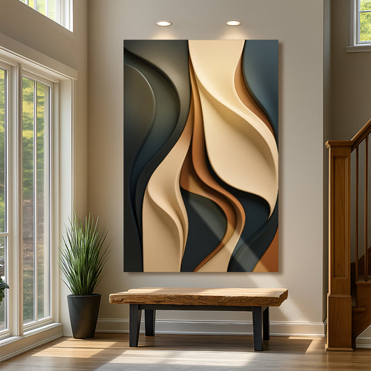 Minimalist Wall Art – Modern Abstract Canvas Print with Bright Ink, Ready to Hang