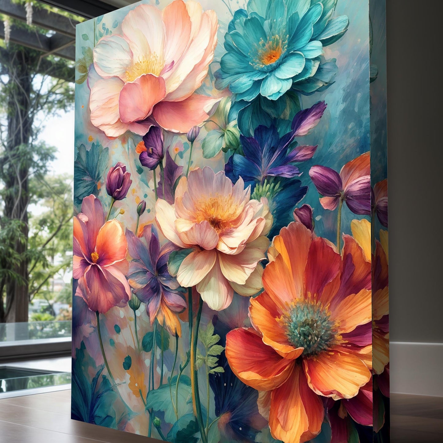 Spring Bouquet Wall Art - Personalized Canvas Print | Floral Wall Decor Ready to Hang