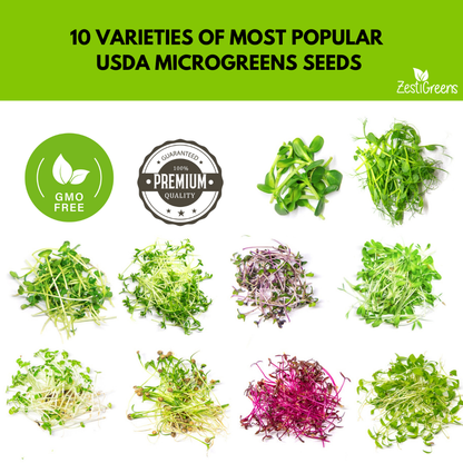 Organic Variety Pack Microgreens Seeds