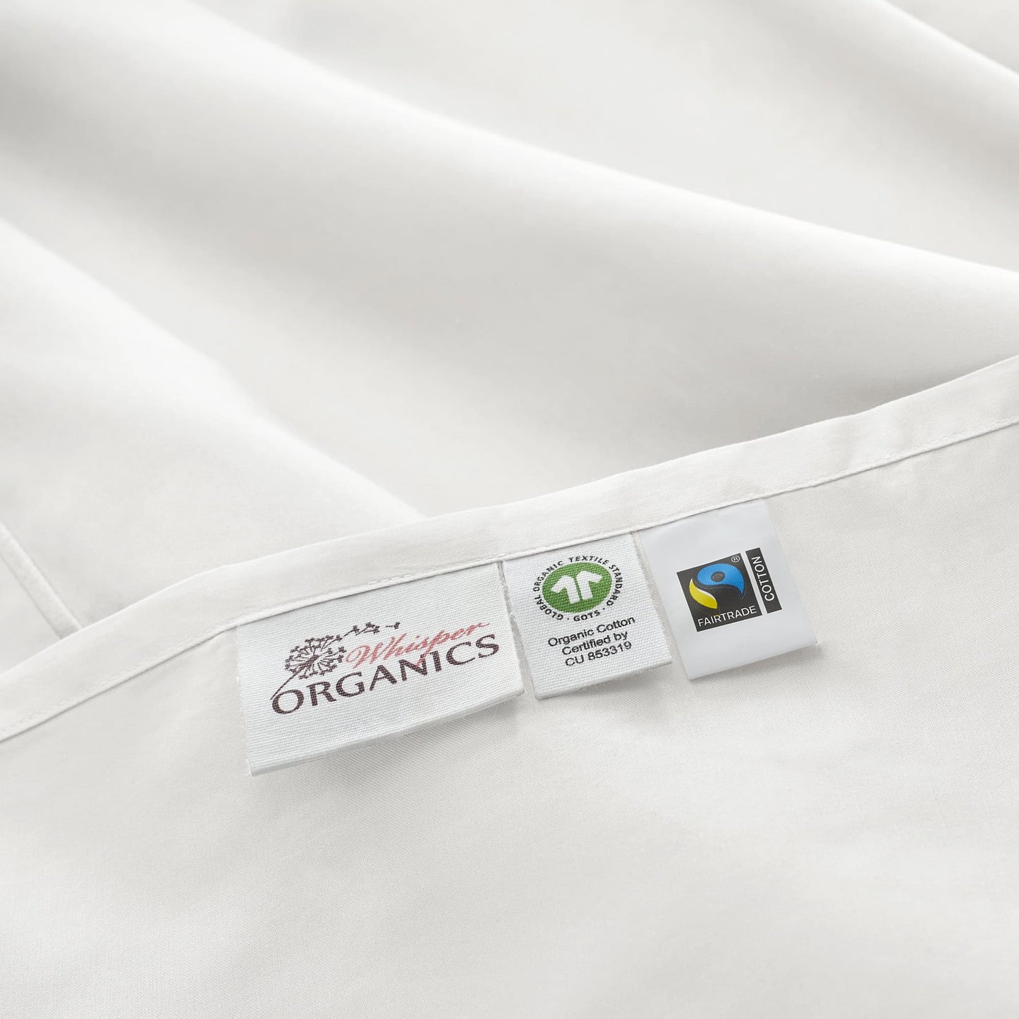 500 Thread Count Pillowcase Set - Organic Cotton Sateen Weave Pair