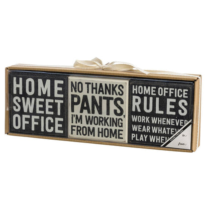 Home Office Box Sign Set