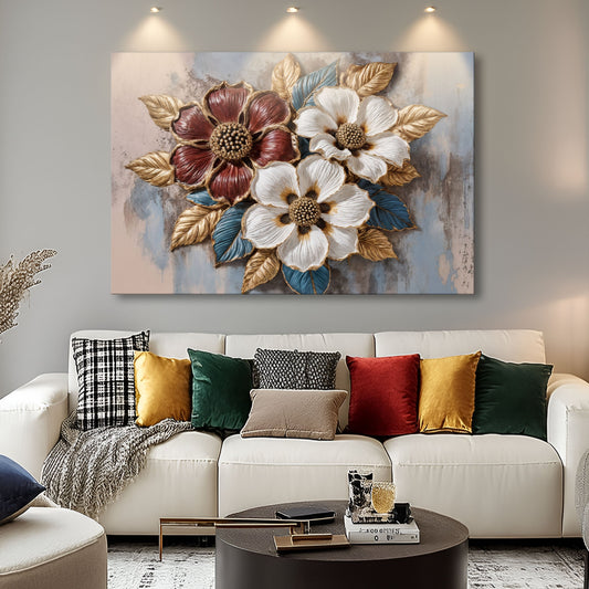 Floral Wall Art – Personalized Canvas Print | Ready to Hang Botanical Decor