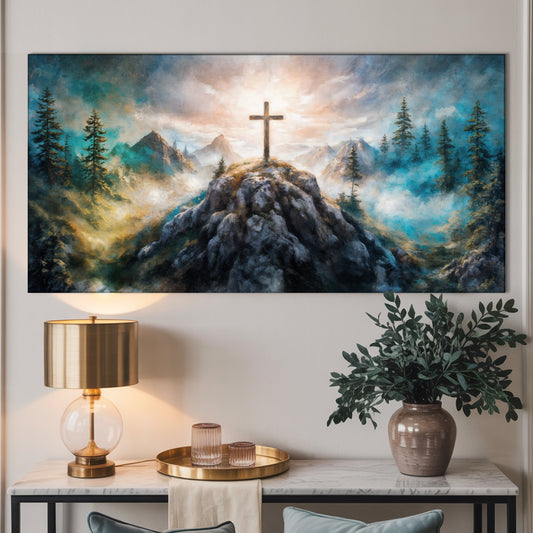 Faith Wall Art - Cross Canvas Print | Personalized Christian Home Decor