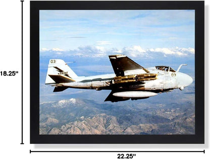A6E Intruder Jet Airplane Wall Picture Black Framed Art Print