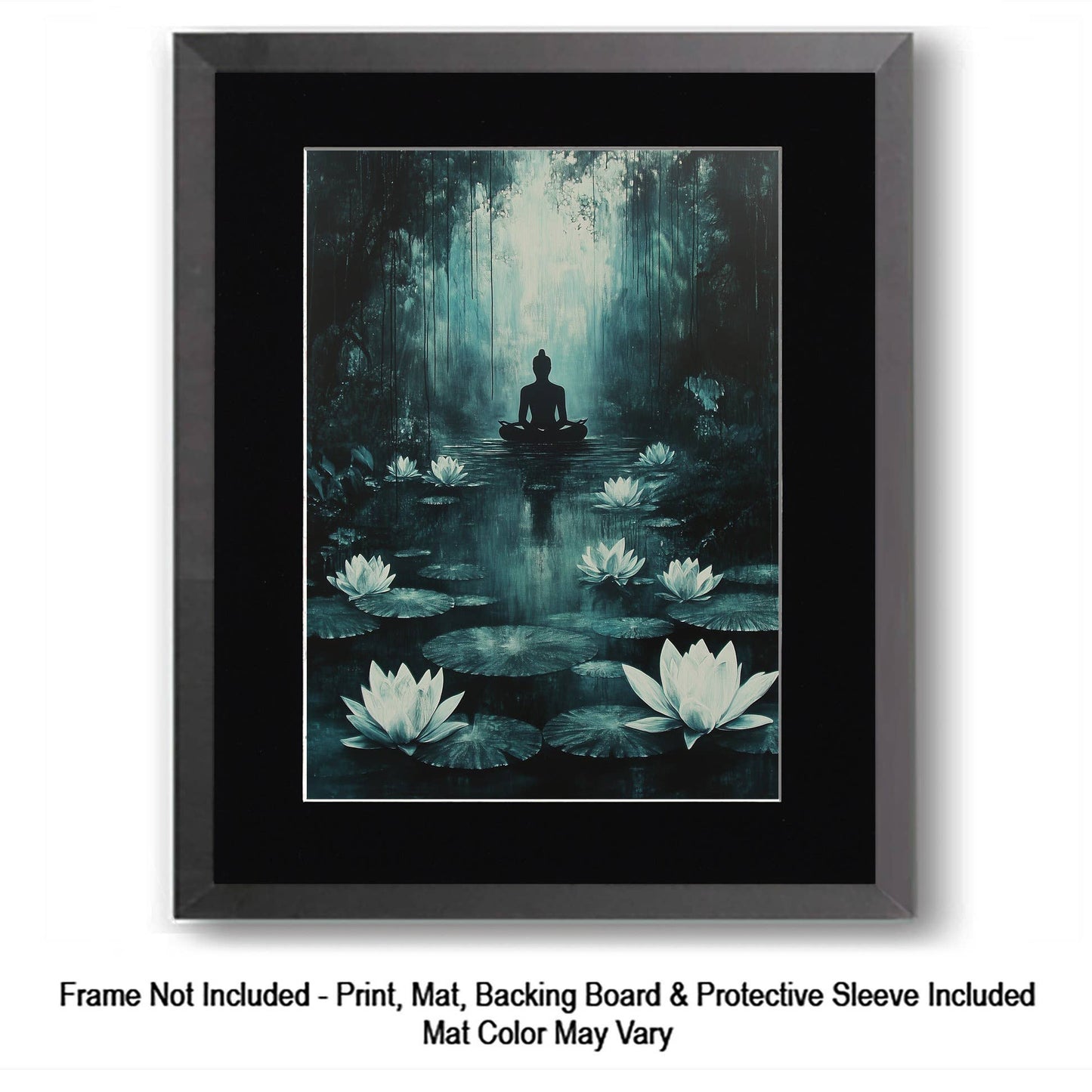 Batik Buddha - Zen Art for Meditation Home Decor Wall Art Prints – 8″x10″ Artwork – 11″x14″ Matte