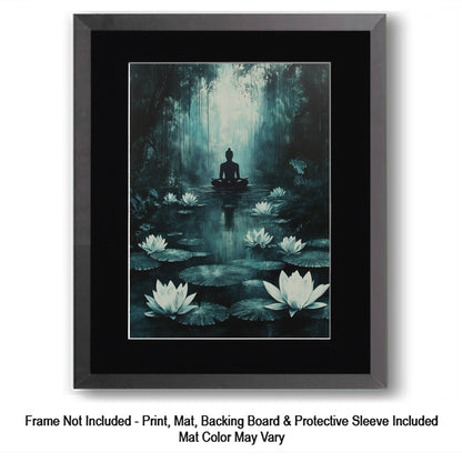 Batik Buddha - Zen Art for Meditation Home Decor Wall Art Prints – 8″x10″ Artwork – 11″x14″ Matte
