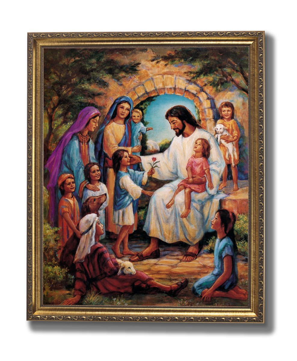 Art Prints Inc Jesus Christ with Children Religious Home Decor Wall Picture