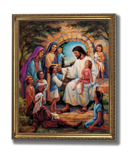 Art Prints Inc Jesus Christ with Children Religious Home Decor Wall Picture