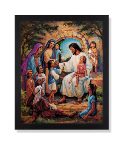 Art Prints Inc Jesus Christ with Children Religious Home Decor Wall Picture