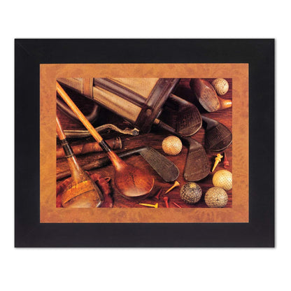 Old Wood Golf Clubs and Memorabilia Photo Wall Picture Framed Art Print