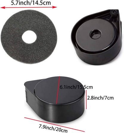 Tier Bar Glass Rimmer Bamboo Wood Sugar Salt Box with Sponge