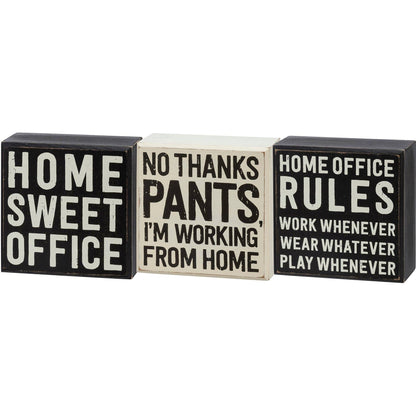 Home Office Box Sign Set