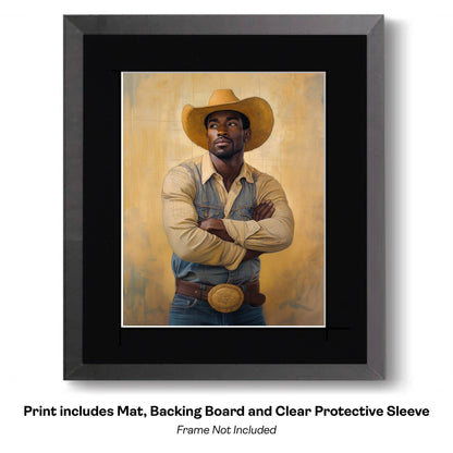 Handsome Cowboy Trio - Cowboy Western Art Prints 8"x10" Artwork