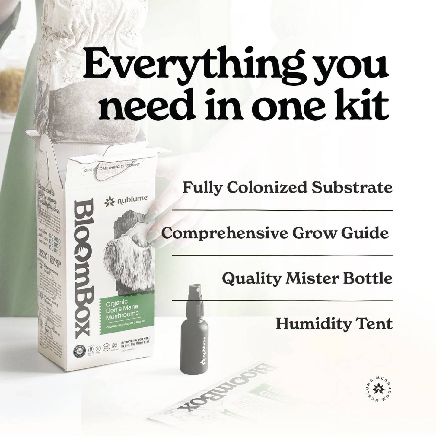 Lion’s Mane Mushroom Grow Kit | DIY Indoor Garden | Gift