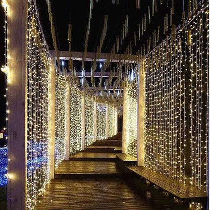 Solar Outdoor Curtain Lights