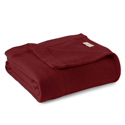 Organic Woven Blanket – Fairtrade Cotton Throw | Breathable, Medium Weight, Machine Washable