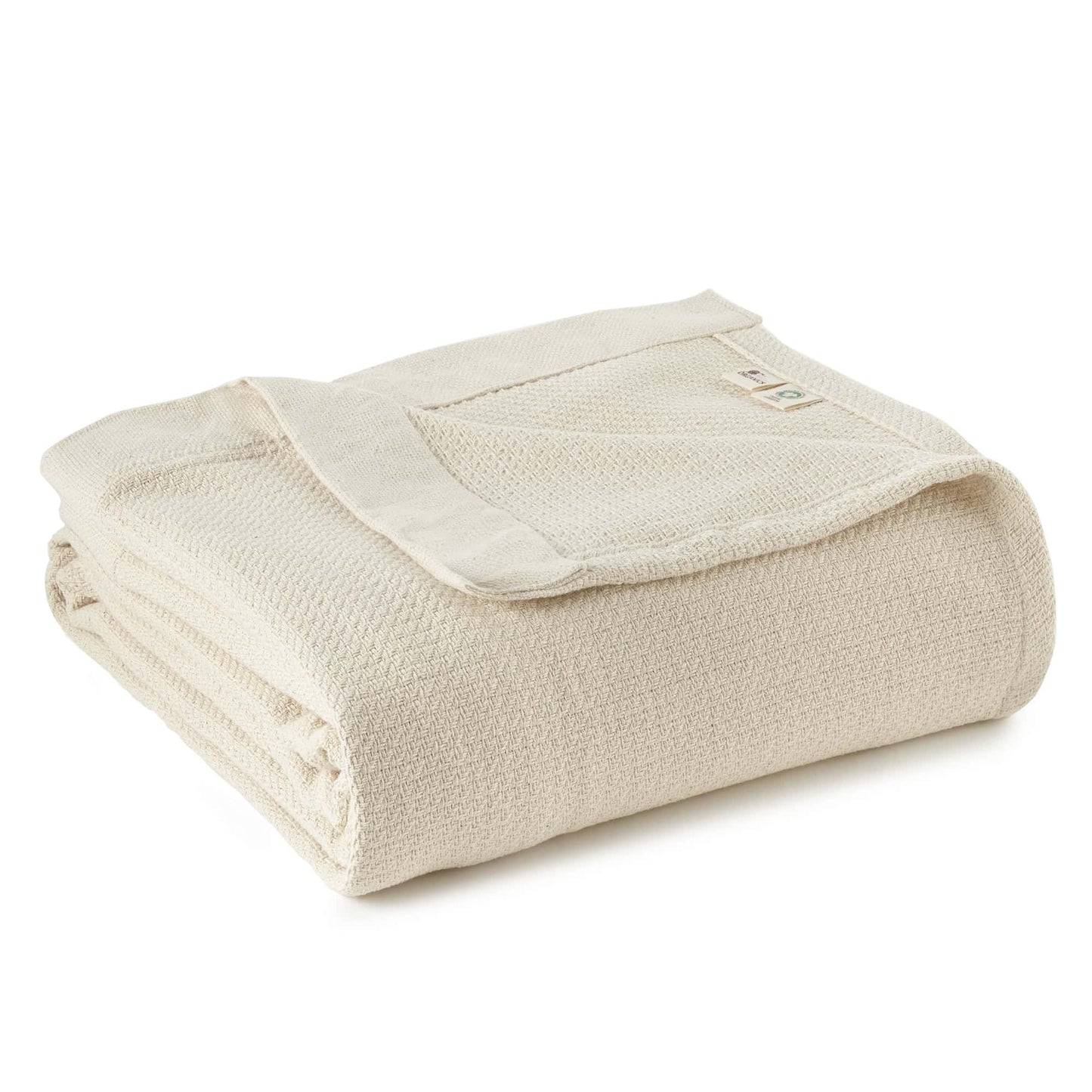 Organic Woven Blanket – Fairtrade Cotton Throw | Breathable, Medium Weight, Machine Washable