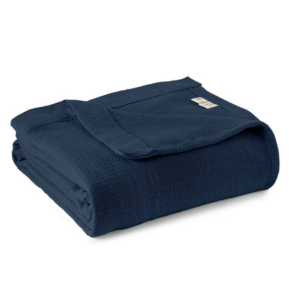 Organic Woven Blanket – Fairtrade Cotton Throw | Breathable, Medium Weight, Machine Washable