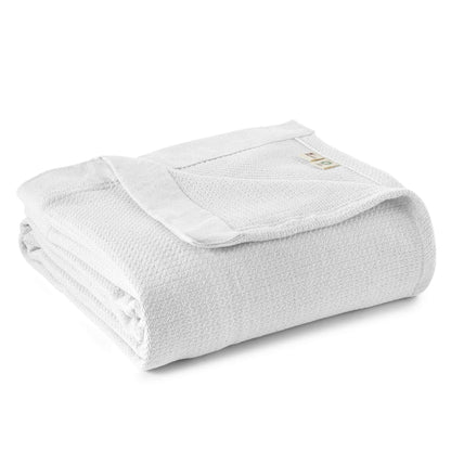 Organic Woven Blanket – Fairtrade Cotton Throw | Breathable, Medium Weight, Machine Washable