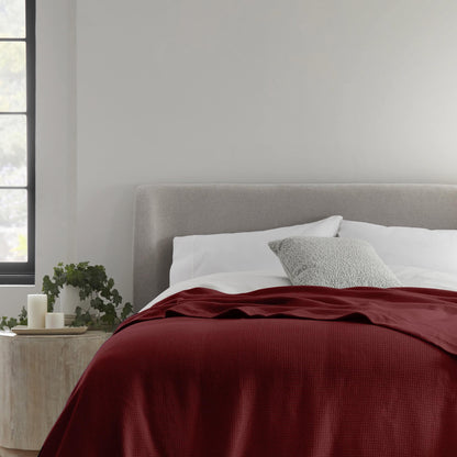 Organic Woven Blanket – Fairtrade Cotton Throw | Breathable, Medium Weight, Machine Washable