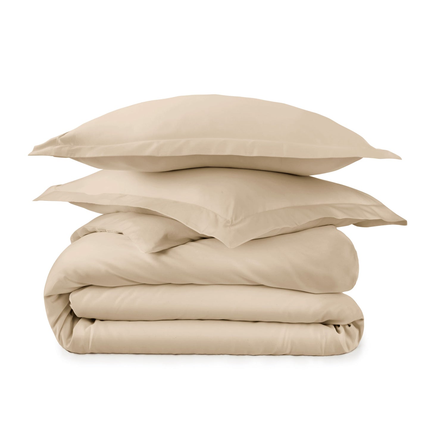 Organic Cotton Duvet Cover - 300 Thread Count Soft Breathable Bedding Set with Button Closure