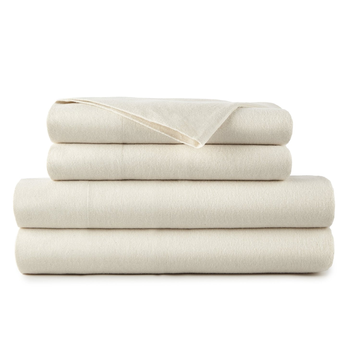 Organic Flannel Sheets - Heavyweight Double Brushed Flannel Bedding Set With Deep Pocket Fit