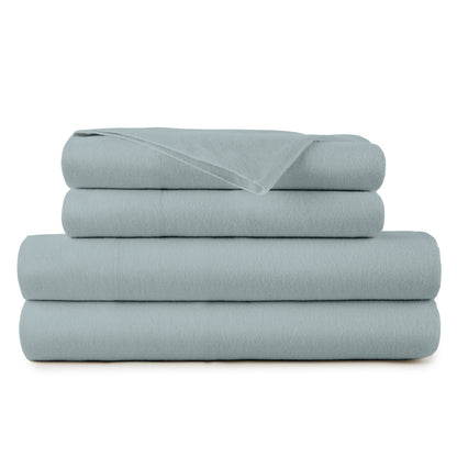 Organic Flannel Sheets - Heavyweight Double Brushed Flannel Bedding Set With Deep Pocket Fit