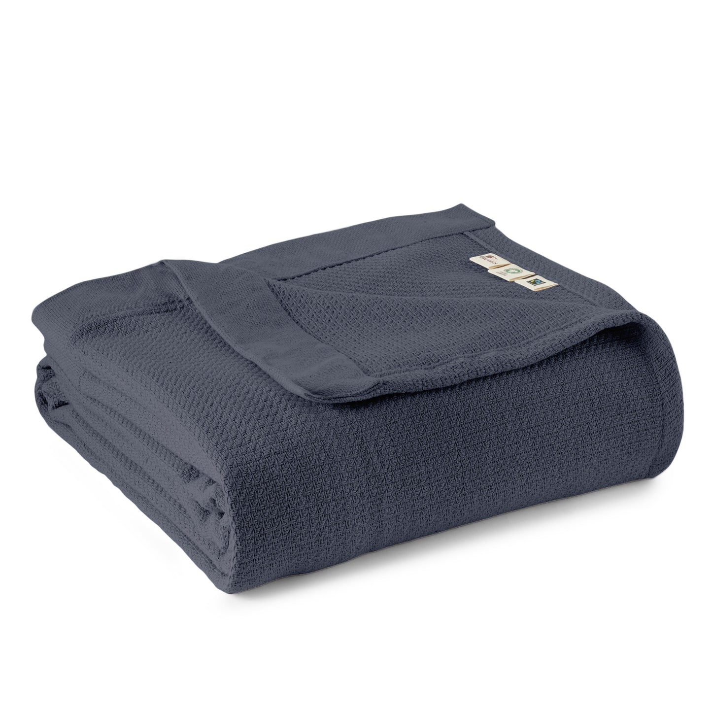 Organic Woven Blanket – Fairtrade Cotton Throw | Breathable, Medium Weight, Machine Washable