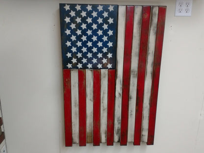 Large Vertical Hanging American Flag Gun Concealment Case
