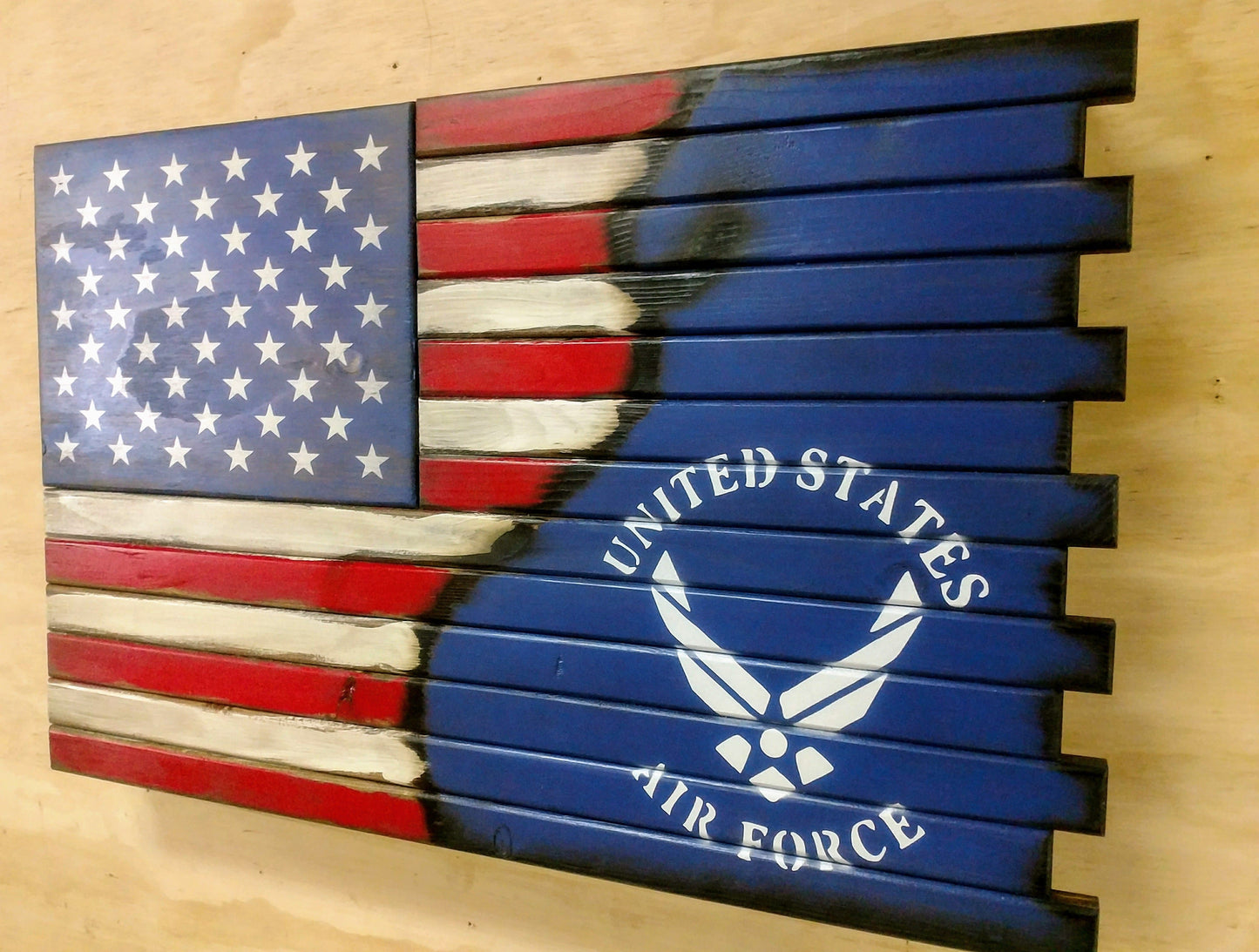 Small 2 Compartment Gun Case - Half Flag & Half Logo Designs
