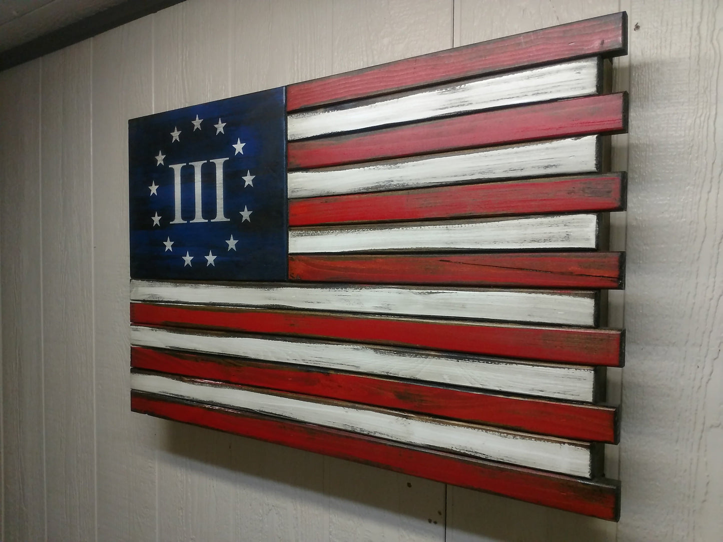 Deluxe 3 Compartment Gun Concealment Case (Traditional American Flag Designs)