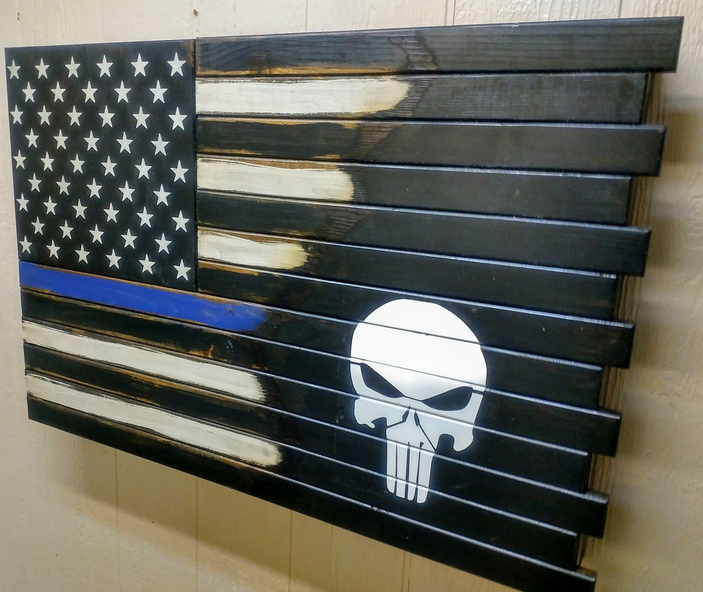 Small 2 Compartment Gun Case - Half Flag & Half Logo Designs