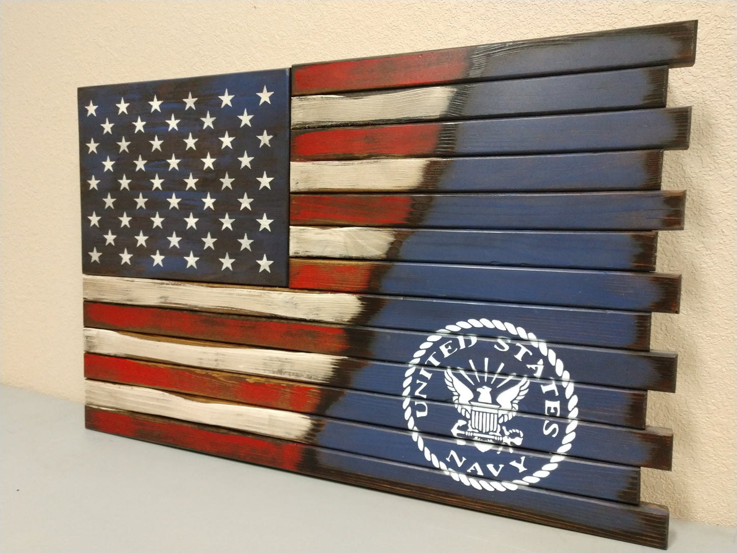 Small 2 Compartment Gun Case - Half Flag & Half Logo Designs