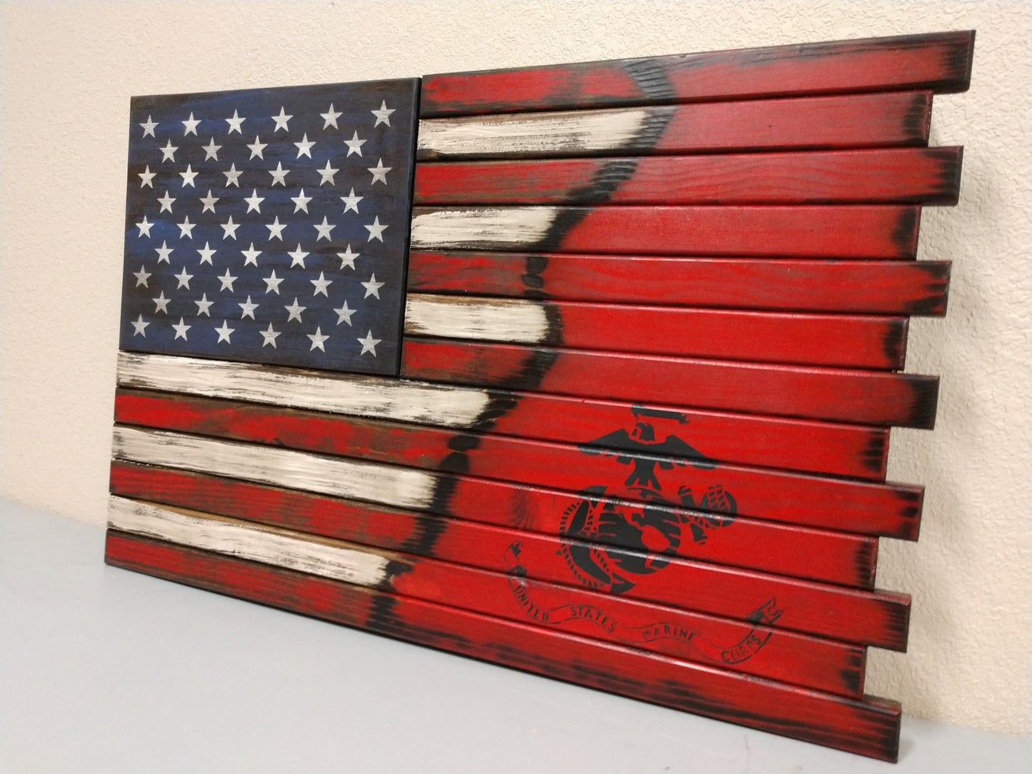 Small 2 Compartment Gun Case - Half Flag & Half Logo Designs