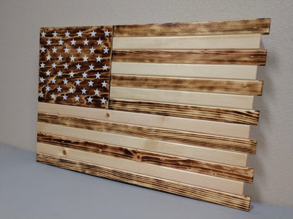 Deluxe 3 Compartment Gun Concealment Case (Traditional American Flag Designs)