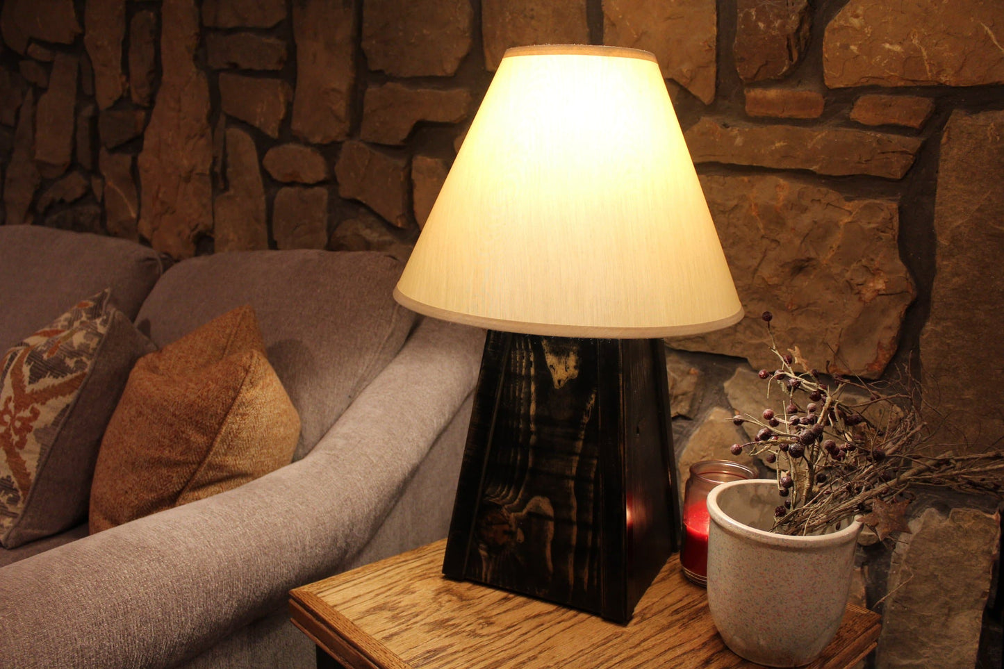 Wooden Gun Concealment Lamp
