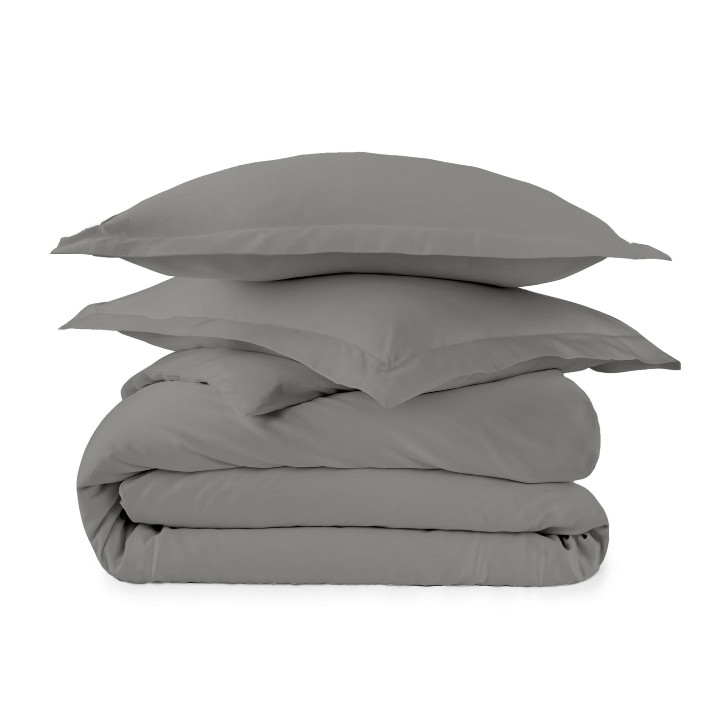 Organic Cotton Duvet Cover - 300 Thread Count Soft Breathable Bedding Set with Button Closure