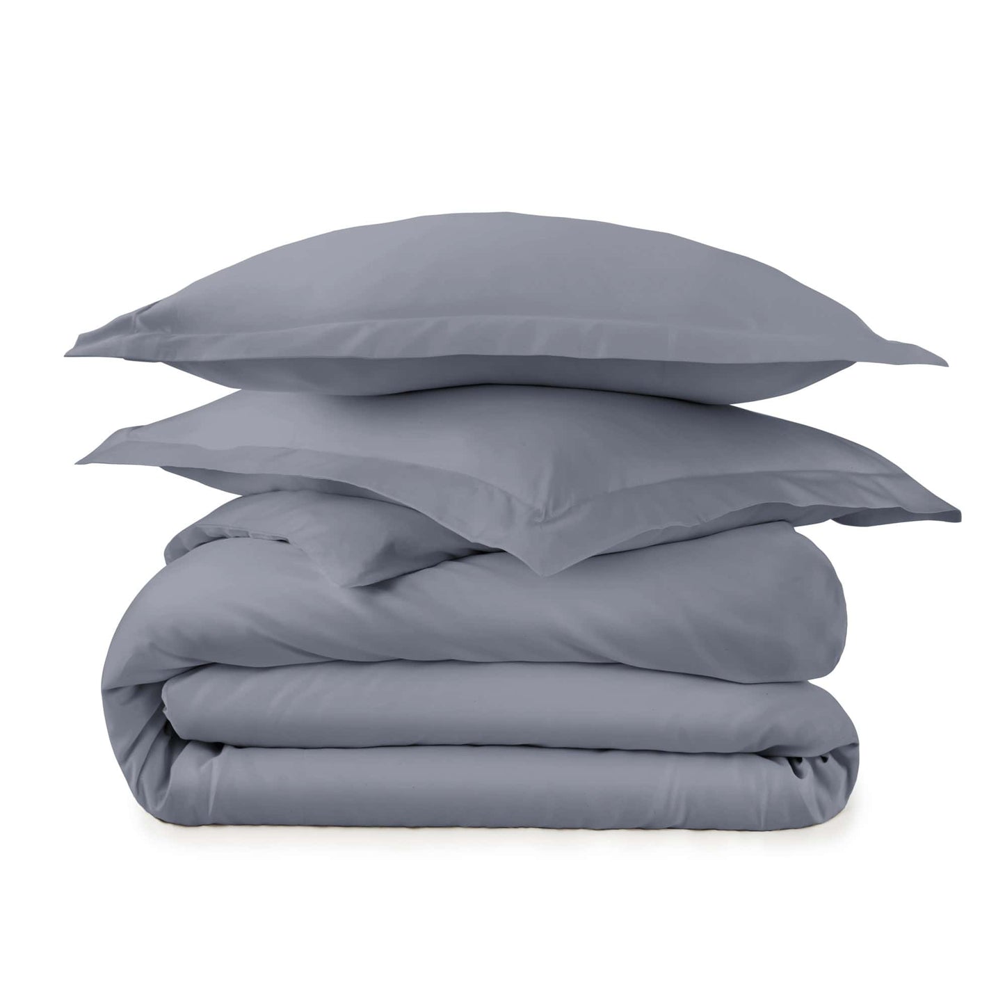 Organic Cotton Duvet Cover - 300 Thread Count Soft Breathable Bedding Set with Button Closure