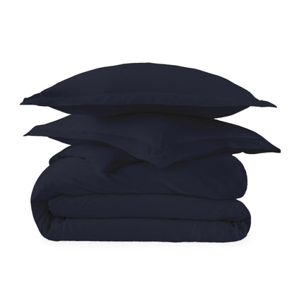 Organic Cotton Duvet Cover - 300 Thread Count Soft Breathable Bedding Set with Button Closure