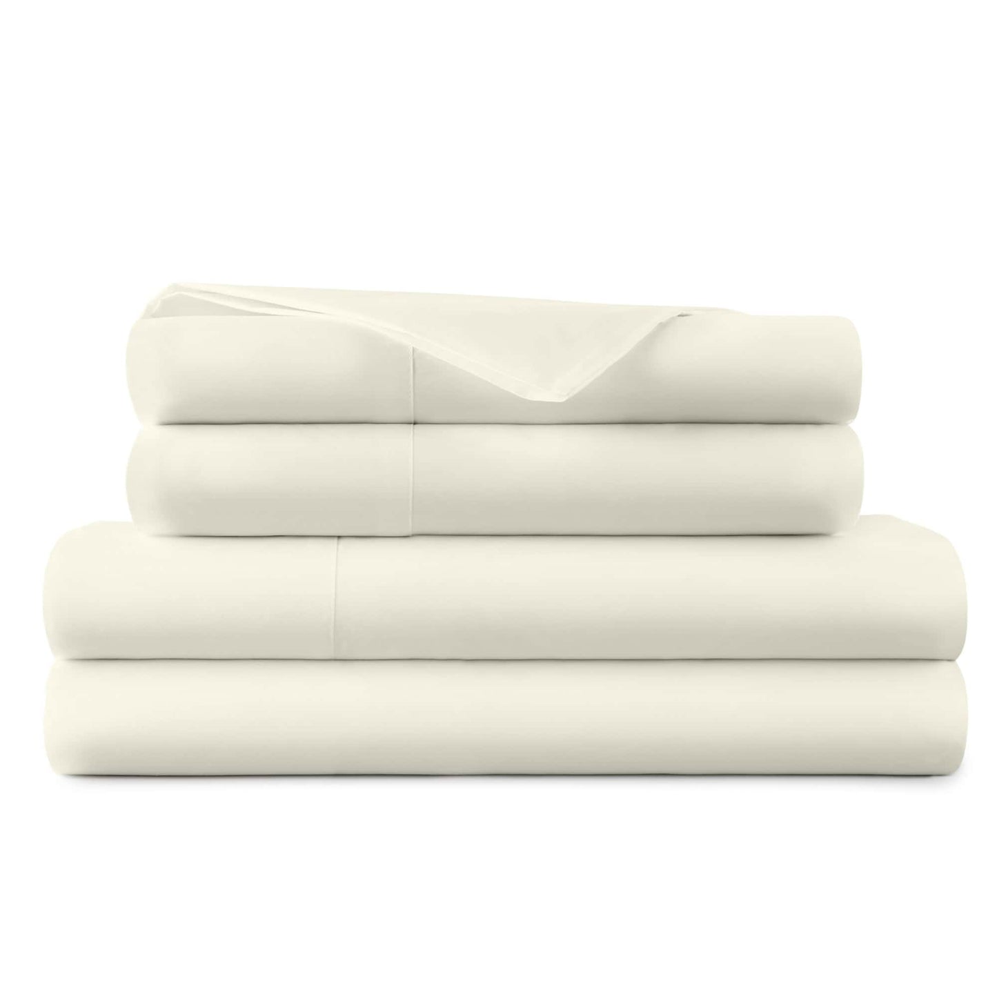 270 TC Percale Sheets - Organic Cotton Percale Sheet Set with Picoting Embroidery